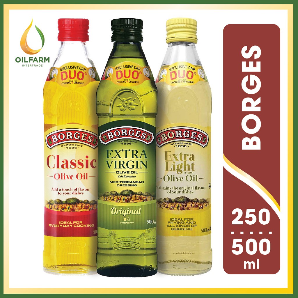 พร้อมส่ง！！ Borges น้ำมันมะกอก โบรเกส 250/500 ml (Classic/Extra Light/Extra Virgin/Keto/ทำอาหาร/น้ำสล
