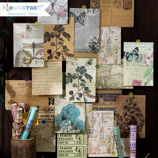 Flowertree แผ่นกระดาษ สําหรับตกแต่งสมุดไดอารี่ งานอีเวนท์ DIY 40 แผ่น