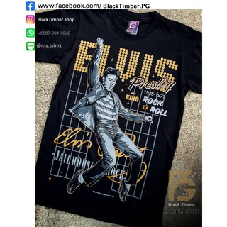 Elvis Presley เสื้อยืด หนัง นักร้อง เสื้อดำ สกรีนลาย ผ้าหนา  T SHIRT S M L XL XXL