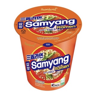 Samyang Ramen Original ซัมยัง ราเมงกึ่งสำเร็จรูป น้ำซุปรสดั้งเดิม ต้นตำรับ คัพ 65 กรัม