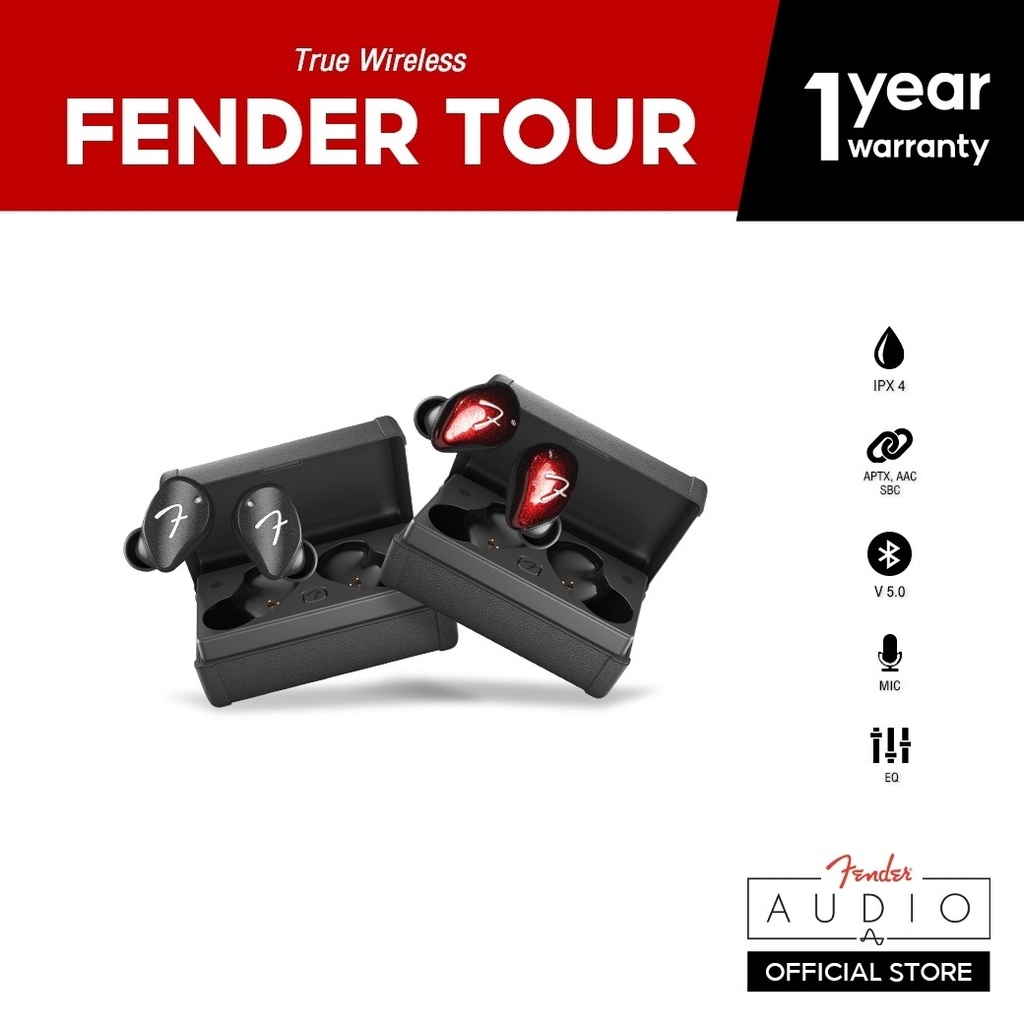 { 10.10 โค้ดลดเพิ่ม 30% } FENDER Tour TWS หูฟังไร้สายบลูทูธ True Wireless รุ่น Tour - 2 สี - ส่งฟรีท