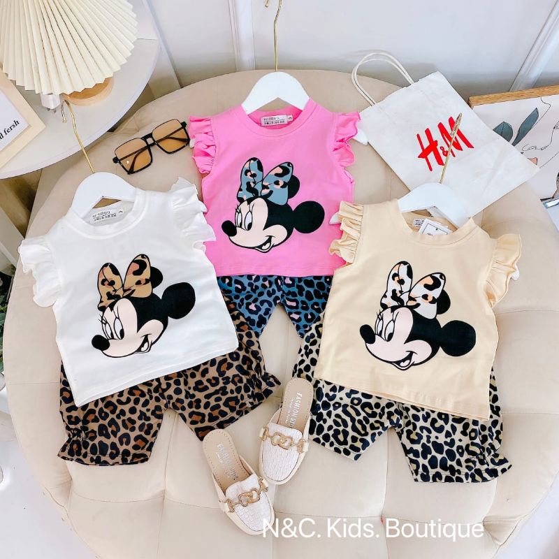 (3M-6Y) HM Kids Playset Premium Baby Girls Minnie Set Jalan Budak Perempuan