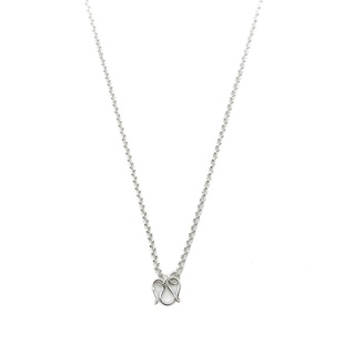 DSP สร้อยคอเงินถักร้อยห่วงคู่  เงินแท้ 925 : DSP 925 Sterling Silver Chain Necklace [NSP0061]