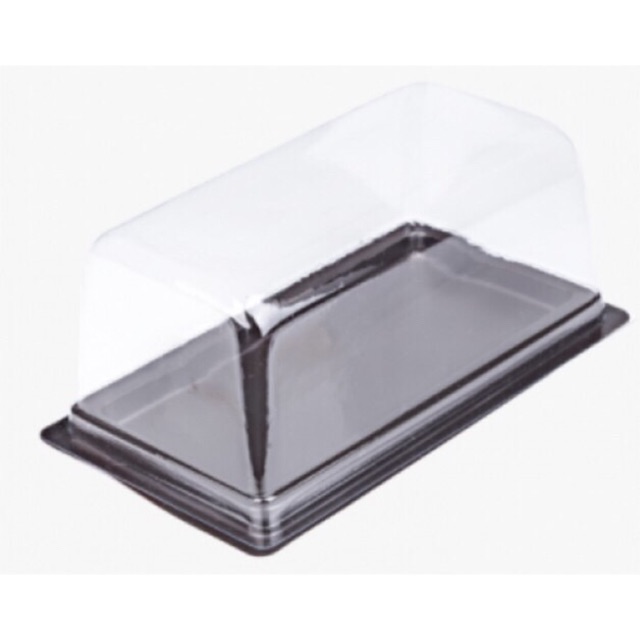 กล่องพลาสติกใส ฐานน้ำตาล E62