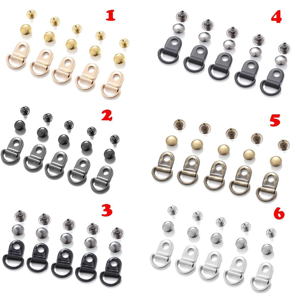 Xianen 10 ชุด / ล็อต D แหวนหัวเข็มขัด คุณภาพสูง บูท ตะขอ DIY หัตถกรรม กลางแจ้ง คาราบิเนอร์ กระเป๋าถือ คลิป