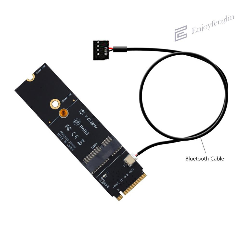 №➀（En） M.2 M Key to M2 A + E Key Slot PCIe Bluetooth WiFi Card Adapter for  AX200 9260AC TqzT | Shopee Thailand