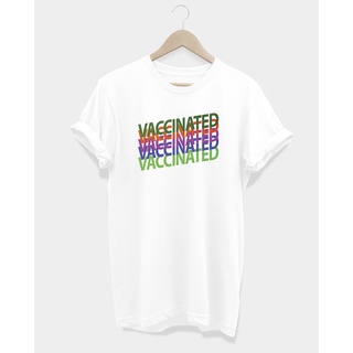 เสื้อยืด ฉันฉีดวัคซีนแล้ว VACCINATED VACINATED TSHIRT COVID VACINE TSHIRT