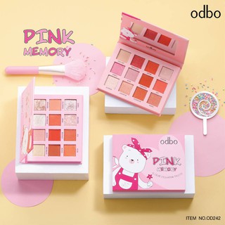 odbo pink memory 12 color eyeshadow palette OD242 อายแชร์โดว์พาเลท 12 เฉดสี