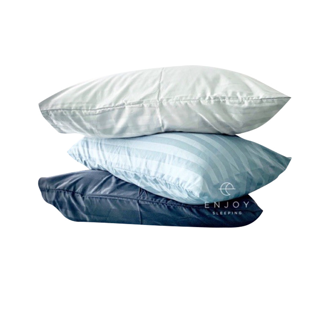 ( ถูกและดี ) Enjoysleeping ปลอกหมอน ปลอกหมอนหนุน ผ้า super soft pillow case หมอนห่านเทียม หมอน ผ้าปูที่นอน
