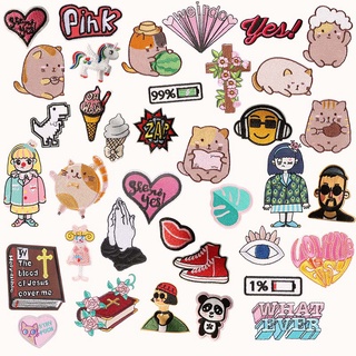 แผ่นแพทช์รีดติดเสื้อ ลายการ์ตูนสัตว์ หัวใจ ตัวอักษร DIY สําห…
