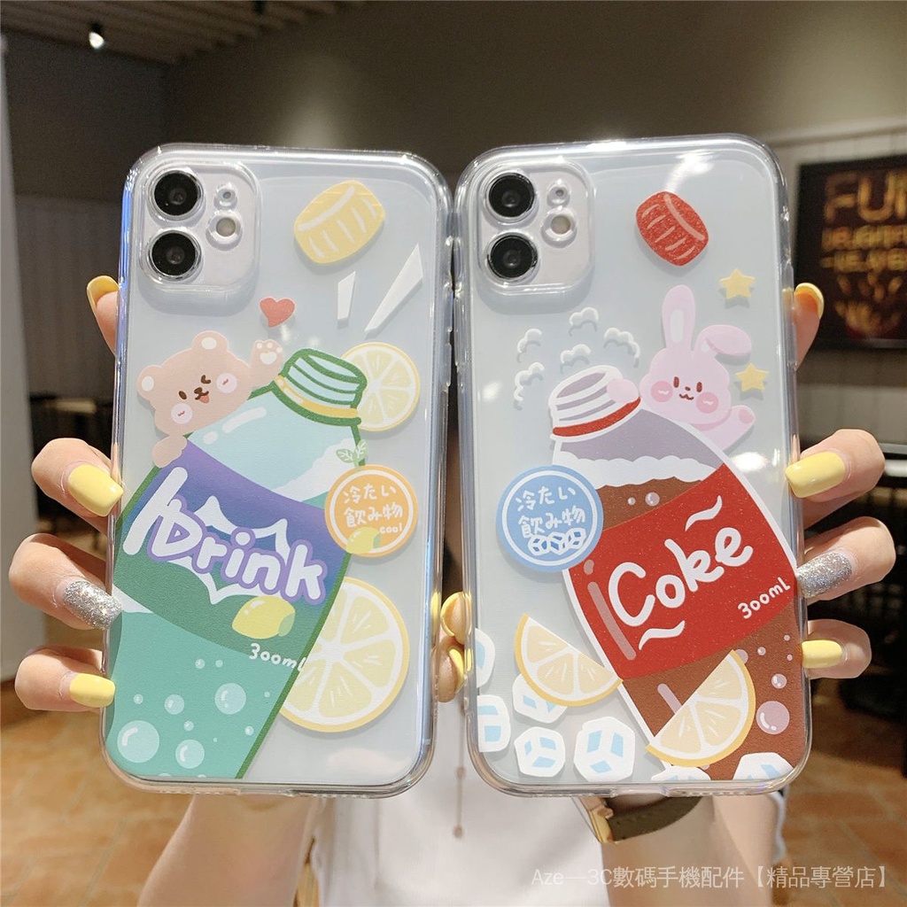 เคสโซดาแบบใสส าหร บ Iphone 12 11 Pro Max 6s 7 8 Plus X Xr Xs Shopee Thailand