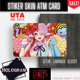 สติกเกอร์ Onepiece Red UTA Hologram Premium Skin Card สําหรับติดตกแต่ง