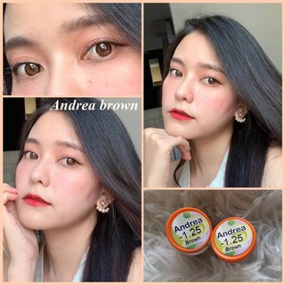 ⚡Montralens⚡Andrea Brown💥มนตราเลนส์💥คอนแทคเลนส์mini💥คอนแทคเลนส์สายตา💥คอนแทคเลนส์กรองแสง💥แถมฟรีตลับ