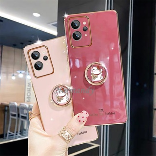 Ready Stock เคส Phone Case Realme GT 2 Pro / GT Neo2 / GT Master Edition 2022 New Fashion Plating Casing Silicagel Soft Case Lucky Cat Ring Ultra Thin Shockproof Protective Cover เคสโทรศัพท์