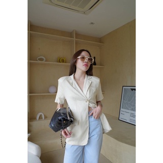 kloset A - Linen blazer สีครีม