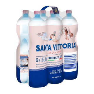 น้ำแร่ Santa Vittoria Mineral Water Still 1.5L แพค 6 ขวด บรรจุพลาสติก PET น้ำแร่ธรรมชาติจากประเทศอิตาลี