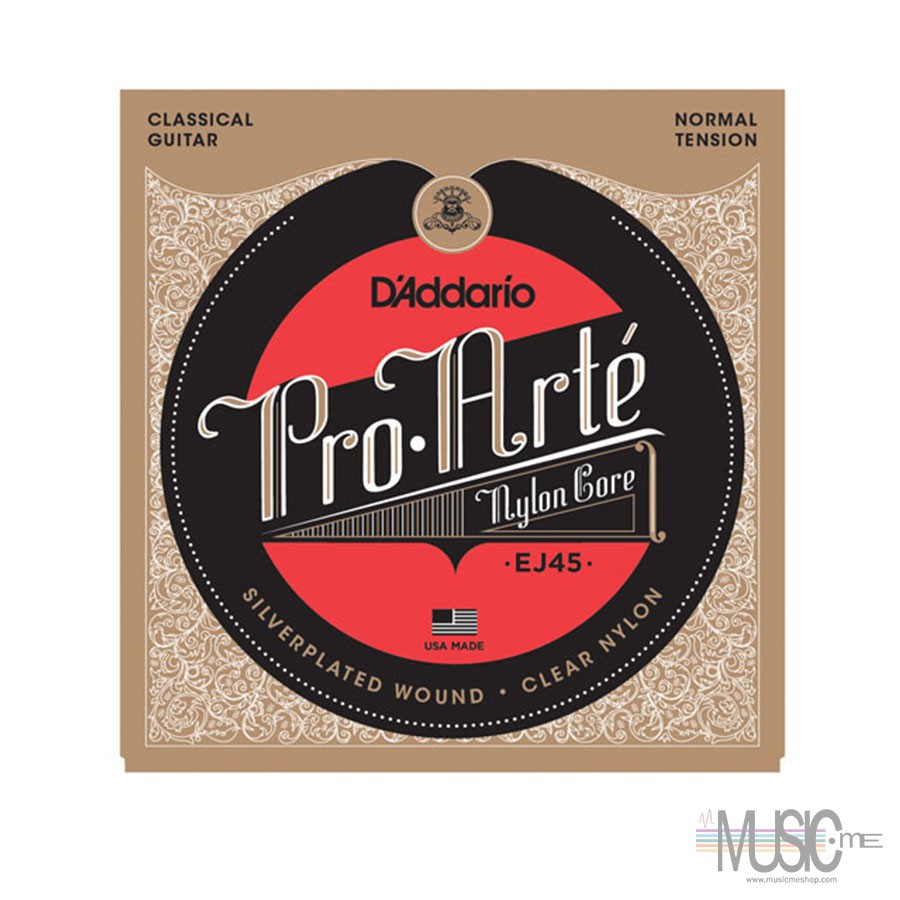 สายกีตาร์คลาสสิค D’Addario EJ45 Pro-Arte Classical Guitar Strings Normal Tension