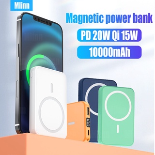 ใหม่ พาวเวอร์แบงก์แม่เหล็กไร้สาย 10000mAh QC3.0 20W แบบพกพา ปลอดภัย สําหรับ MacSafe iPhone 14 13 12