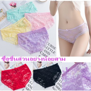 【 35kg-75kg --XL,L 】Sexy Lace Strip Panty Seamless Lingerie Big Size Underwear Panties Low Waist Ventilation Breathable