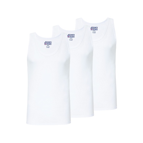Jockey เสื้อกล้ามผ้าฝ้ายผู้ชาย 3 ชิ้น JMN177831WHT WHT