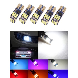 *ราคาโปรโมชั่น* หลอดไฟ LED T10 27SMD 5050 194 168 W5W สําหรับติดป้ายทะเบียนรถยนต์ 1 ชิ้น