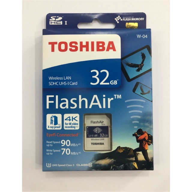 Toshiba Flashair SD 32.0 GB  4K ของแท้ ประกัน 1 ปี
