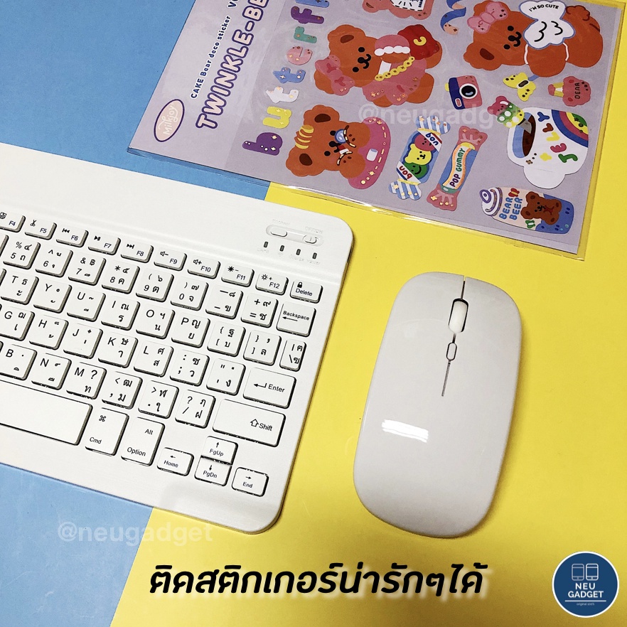 [มี Touch Pad❗] คีย์บอร์ดบลูทูธ สำหรับไอแพด Gen9 Gen8 Gen7 Air5 Air4 Gen6 Gen5 Mini6 เมาส์ไร้สาย เม้าส์บลูทูธ คีย์บอร์ด - รูปที่ 6