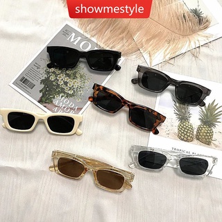 Showmestyle แว่นตากันแดด กรอบสี่เหลี่ยม ขนาดเล็ก แฟชั่นสําหรับผู้หญิง และผู้ชาย A2H3