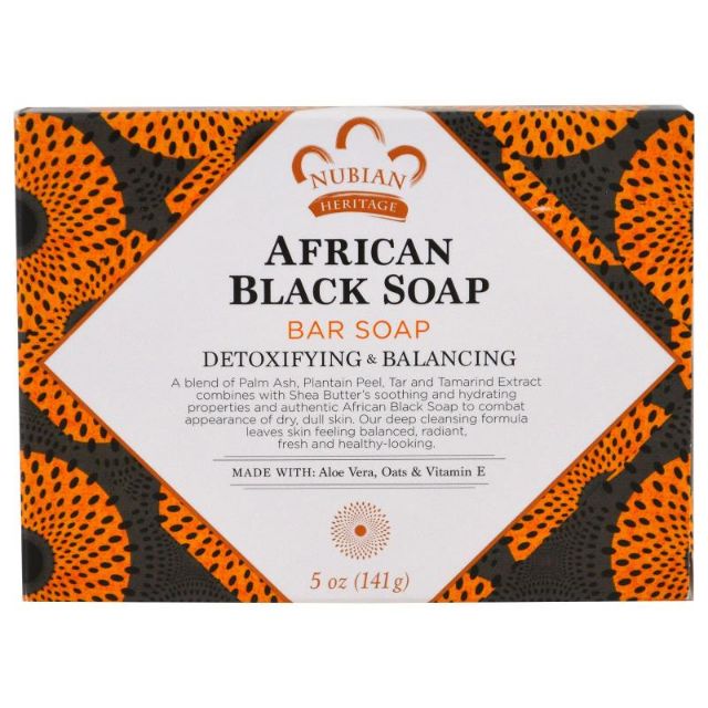 😎สบู่ดำ!! African Black Soap Nubian Heritage : 5 oz (141 g)