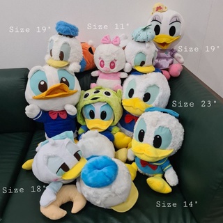 ตุ๊กตาเป็ด โดนัลด์ดั๊ก (Donald Duck) เดซี่ Daisy งานลิขสิทธิ์ญี่ปุ่น ไซส์ 11-22 นิ้ว ป้ายห้อยทุกตัว