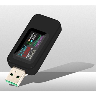 USB Tester แสดงผลหน้าจอสีด้วยความละเอียดการวัดสูง USB Multifuction Digital Voltmeter Current Capacity