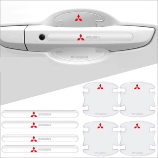 【Mitsubishi / มิตซูบิชิ 】ติดมือจับประตูรถยนต์ กันรอยขีดข่วนสีฟิล์มตอนเปิดสติกเกอร์ตกแต่งรถยนต์ ป้องกันรอย ติดรถ ที่จับ 4 / 8 / 14 ชิ้น