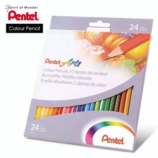 Colour pencils By Pentel ดินสอสีไม้เพนเทล 24สี