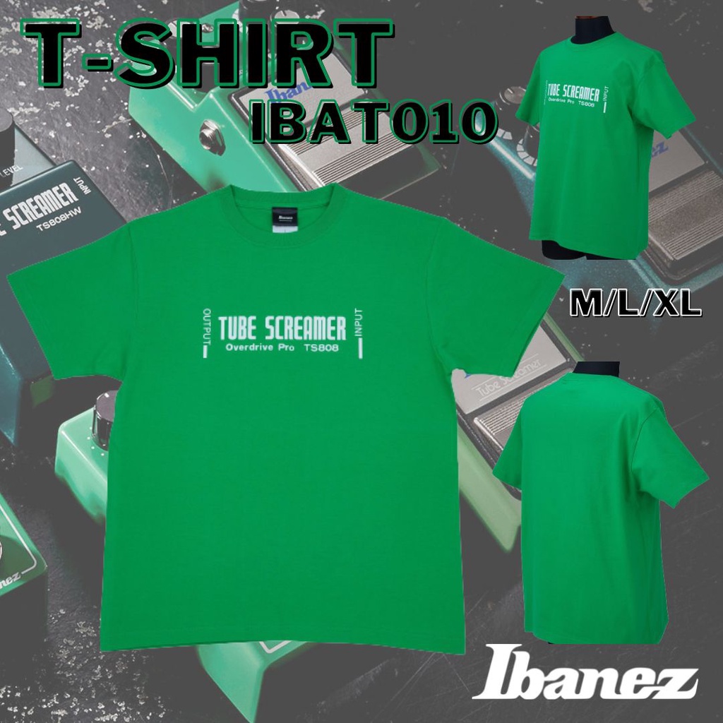เสื้อ T-shirt tube screamer Ibanez Logo รุ่น IBAT010 ของแท้ลิขสิทธิ์