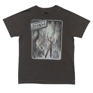 เสื้อยืด พิมพ์ลายโปสเตอร์ Star Wars The Empire Strikes Yoda Luke สําหรับผู้ใหญ่Size S-5XL