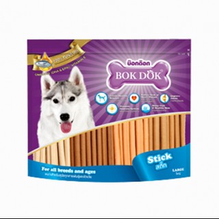 Bokdok Stick 1 kg ชิคเก้นสติ๊ก 5 นิ้ว รสรวม นม ไก่ ตับ เนื้อ ขนาด 1 กก.