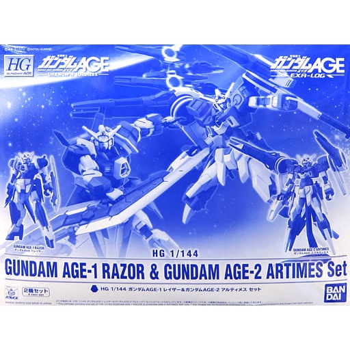 [P-Bandai ] Gundam Model HG Age Gundam Age-1 Razor &amp; Gundam Age-2 Artimes Set