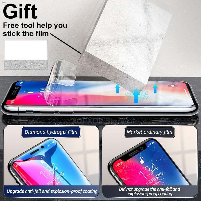 ๑Hydrogel Film Screen Protector For iPhone 11 12 Pro X Xr XS Max Soft Protective Film For iPhone