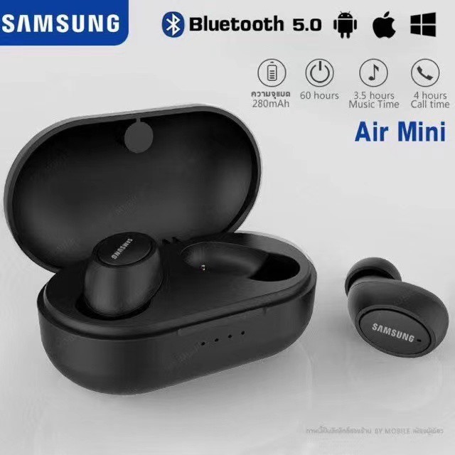 หูฟังไร้สาย(ประกัน 1 ปี) AIR MINI Bluetooth V.5 ใหม่ มาพร้อมตลับชาร์ท ขนาดเล็ก พกพาสะดวก เสียงใส รายละเอียดดี