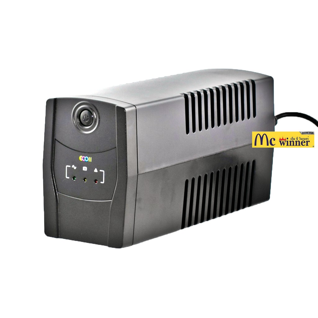 UPS(เครื่องสำรองไฟฟ้า) SYNDOME ECO SERIES 1000VA / 630WATT รุ่น ECO II-1K -LED สินค้ารับประกัน 2 ปี