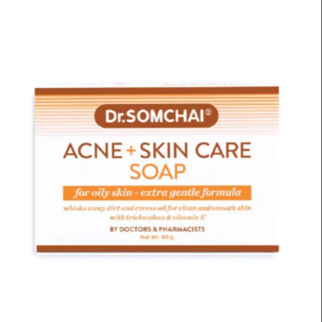 Dr.somchai Acne Skin Care Soap For Oily Skin 80g. สบู่สิวและบำรุงผิวสำหรับผิวมัน