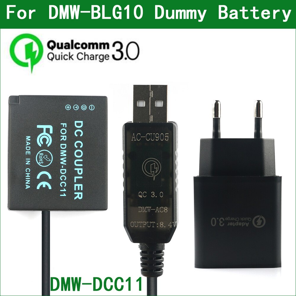 DMW-BLG10 Dummy แบตเตอรี่ DMW-DCC11 DC Coupler สําหรับ Panasonic DC-ZS70 ZS80 ZS200 ZS220 TZ90 TZ91 