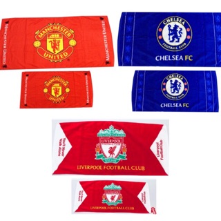 ผ้าเช็ดตัว + ผ้าเช็ดหัว เซต 2 ชิ้น ลิขสิทธิ์แท้ JHC ทีมฟุตบอล Liverpool ManU Chelsea Towel License