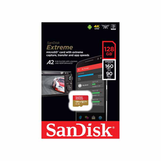 SanDisk Extreme microSDXC UHS-I A2 128GB (SDSQXA1-128G-GN6MN) ความเร็วสูงสุด อ่าน 160MB/s เขียน 90MB/s