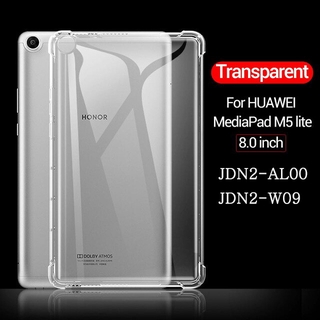 ปลอกป้องกันการตก Huawei MediaPad M5 Lite 8.0 JDN2-AL00 JDN2-W09 transparent rubber back cover flexible bumper coque