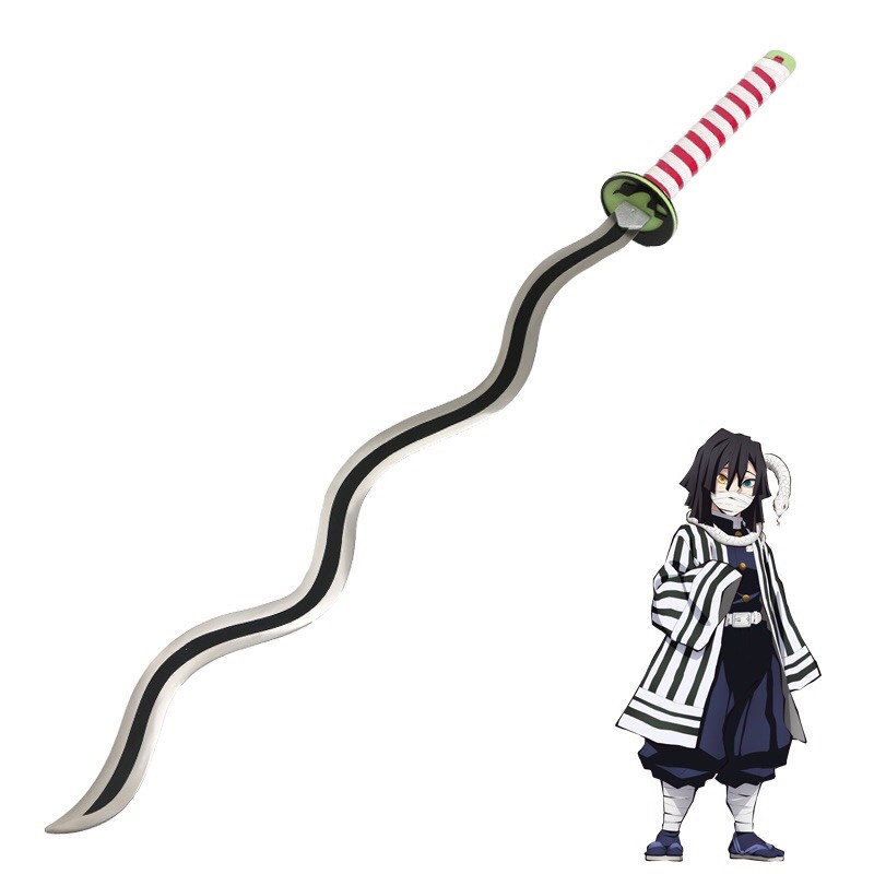 ดาบไม้ Cosplay 1:1 อิกุโระ โอบาไน Ikuro Obanai ดาบพิฆาตอสูร