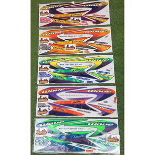 [ใส่โค้ด NPNMAR ลด10%]สติ๊กเกอร์เวฟ125 Wave125 ปี2002 รุ่น1 ( สีสด เคลือบเงาแท้ ) มีทุกรุ่น