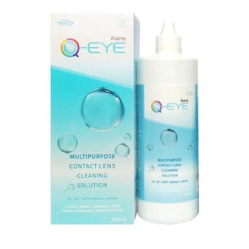 Q-eye 250ml+60ml นำ้ยาล้างคอนแทคเลนส์