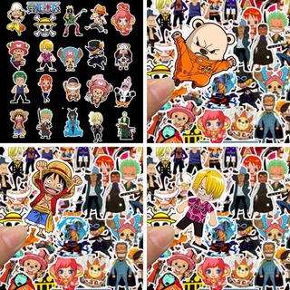 สติ๊กเกอร์ One Piece สําหรับตกแต่งสเก็ตบอร์ด 50 ชิ้น