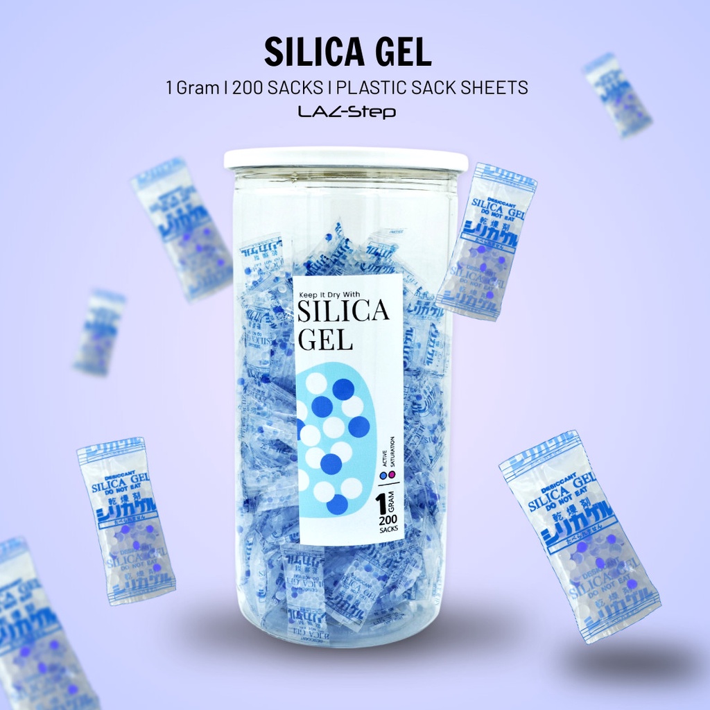 LAZ-Step ซองกันชื้น ซิลิก้าเจล 1 กรัม  (แพ็ค 200 ซอง)(FOOD GRADE)